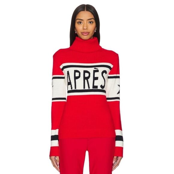 Perfect Moment Apres Ski Sweater XL Merino Wool Base Layer Red White XL NWT - Picture 2 of 9